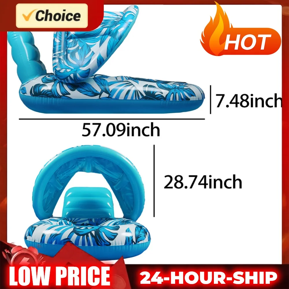air-mattress-with-sunshade-inflatable-water-sleeping-bed-pvc-floating-lounger-air-mattress-outdoor-swimming