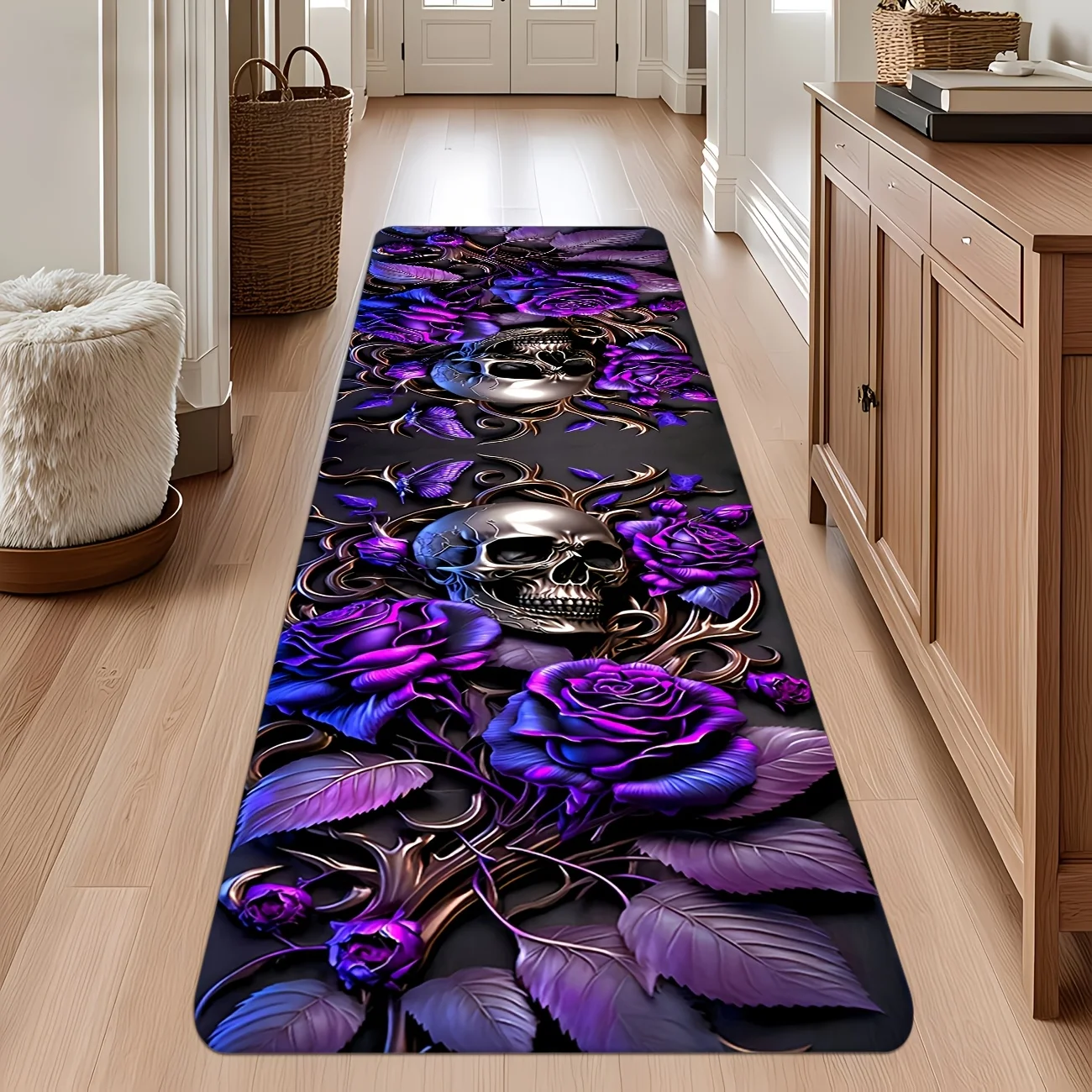 Vintage Chalkboard Chili Pepper Kitchen Rug Sweet Cooking Love Runner Mat Modern Black Red Aesthetic Floor Carpet Cushion