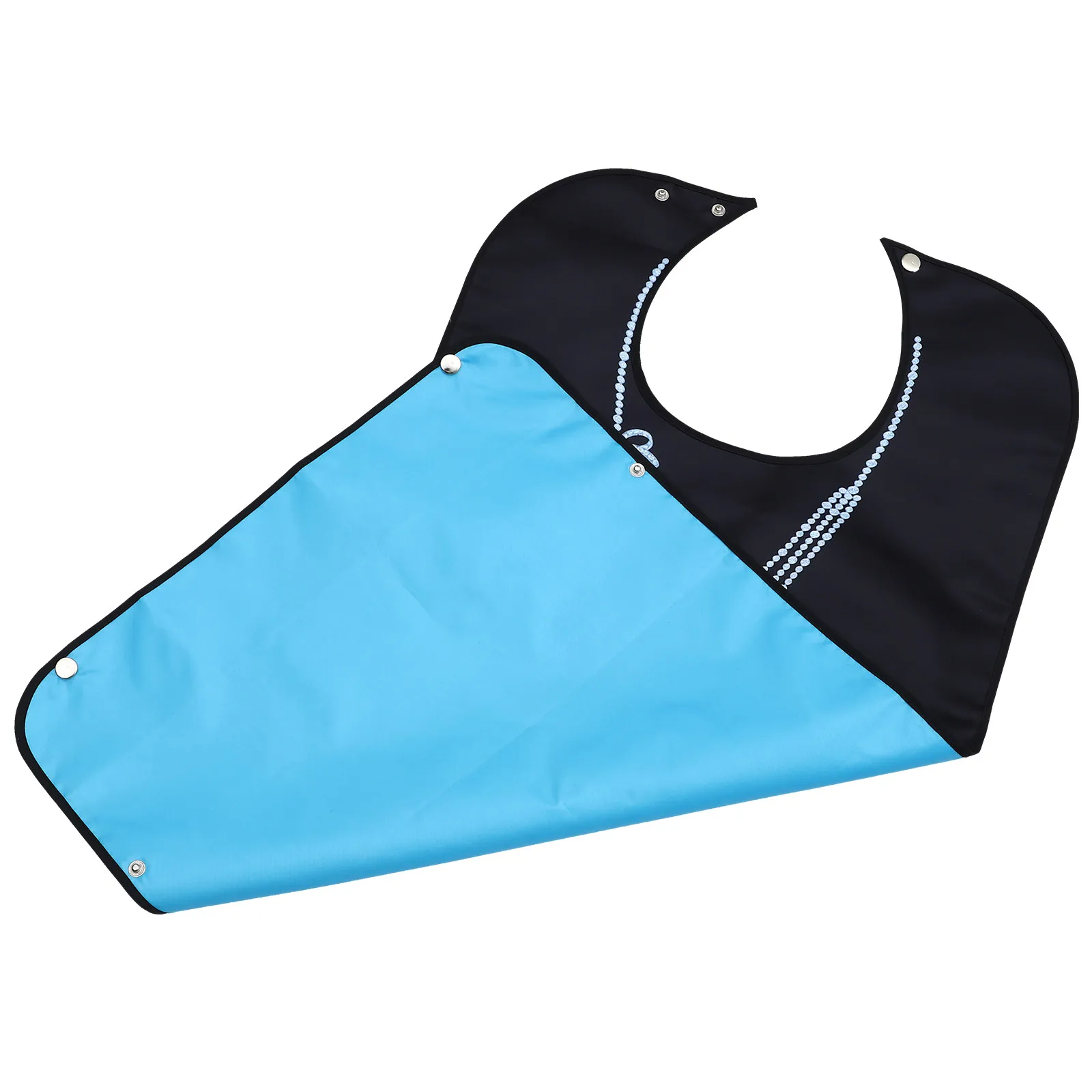 1Pcs Elder Meal Bib Polyester Waterproof Eating Apron with Necklace Detail Large Pocket Design for Spill Protection Feeding Bib