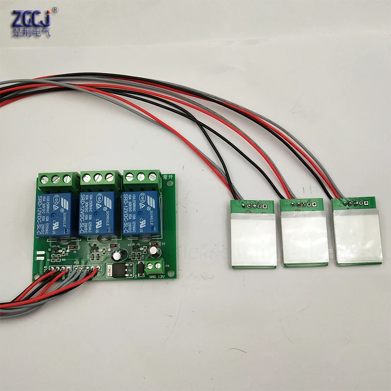 three ways touch relay board 12V 24V 3 channels normal open normal close touch relay module