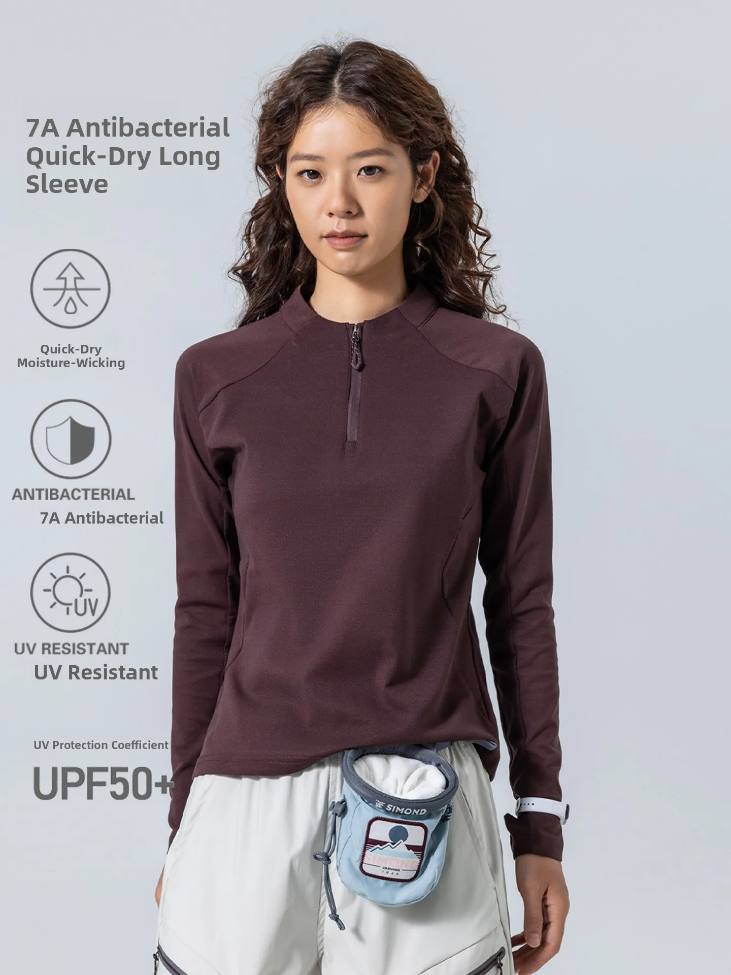 Quick Dry Long Sleeve Half Zip Fitness T-Shirt Women's Autumn Outdoor Running Training Base Layer Top Sporty Slim Fit Style