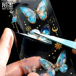 1roll 5cm*1m PET laser Butterfly tape Stickers Adhesive DIY Hand Account Diary Album Scrapbooking Junk Journal Supplies
