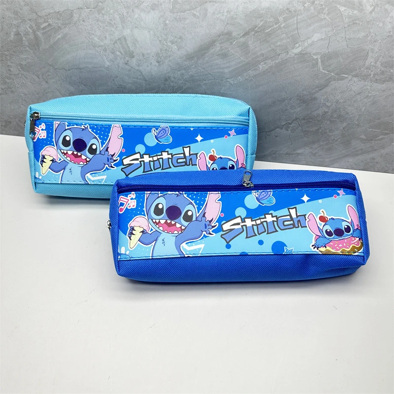 12pcs/lot Kawaii Stitch Pencil Case For School Disney Pencil Box Kawaii Stationery Organizer Pen Bag School Supplies Kids Gift