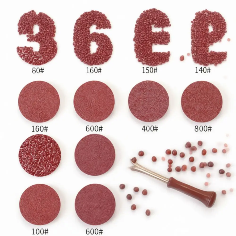 125mm 5 Inch Sanding Discs 8 Hole Hook And Loop Red Abrasive Grinding Papers For Power Tool Metal Woodworking Finishing