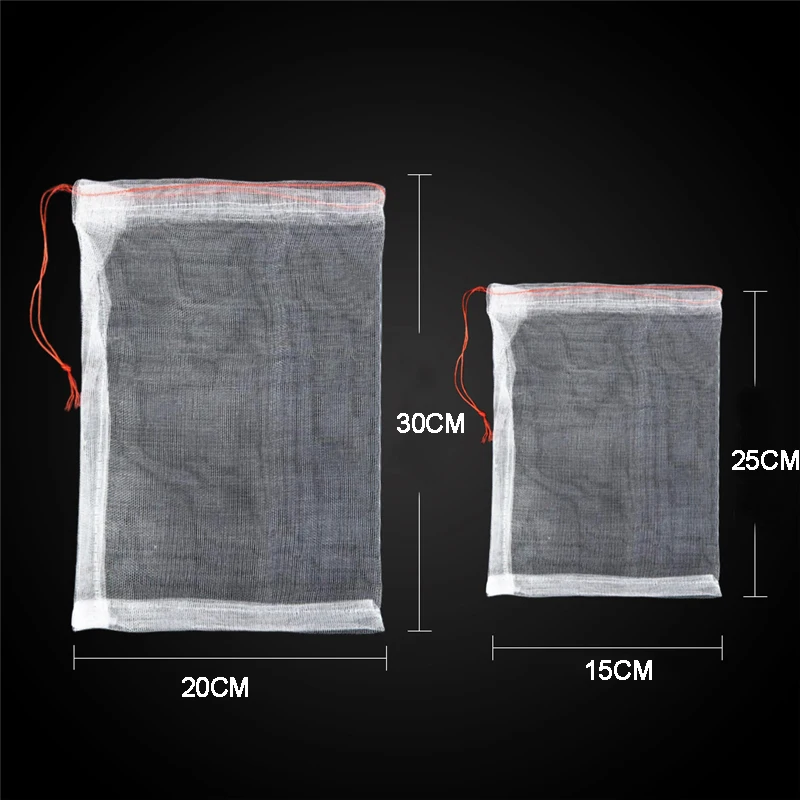 50Pcs Garden Netting Bags Vegetable Grapes Apples Fruit Protection Bag Agricultural Pest Control Anti-Bird Mesh Grape Bags