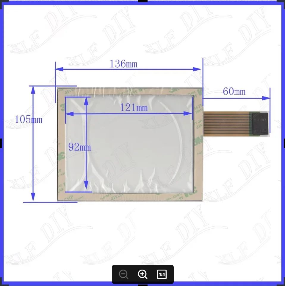 ZhiYuSun 136*105 Touch screen sensor 136mm*105mm for For industrial control Resistance screen 5.7inch 8lines