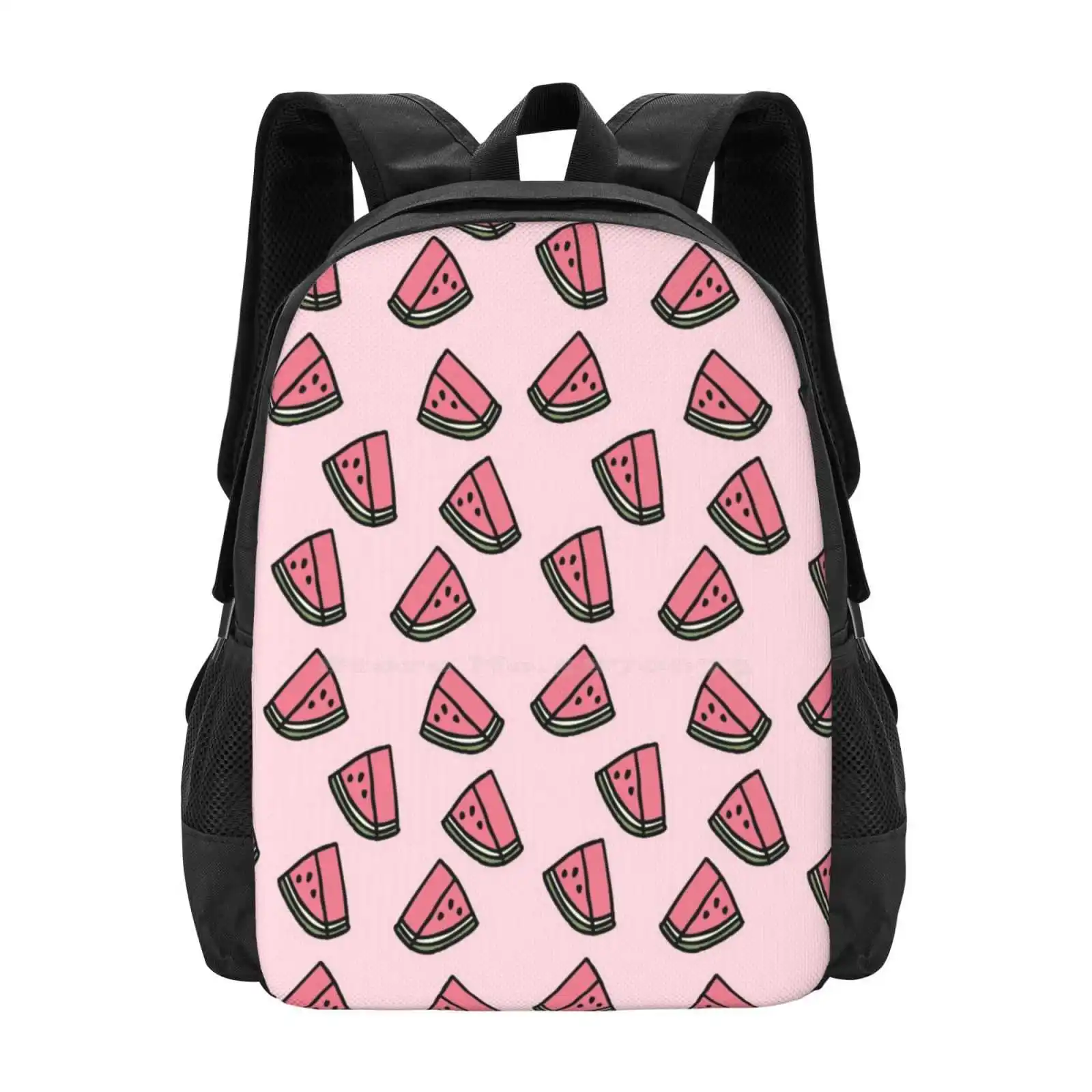 Kawaii Watermelon Pattern Hot Sale Schoolbag Backpack Fashion Bags Cartoon Background Texture Pattern Wallpaper Textile