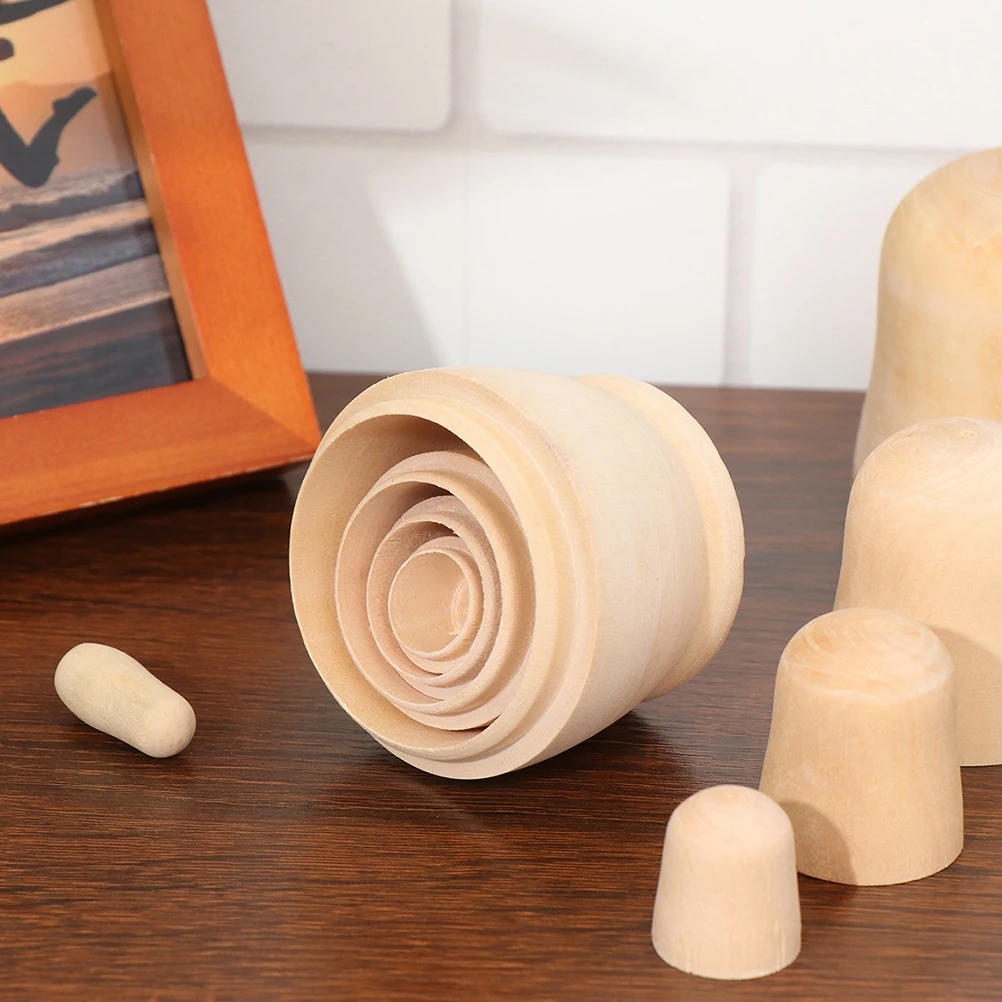 

DIY Desktop Decor DIY Models Wooden DIY Supplies Kids Painting Matrioska DIY Toy