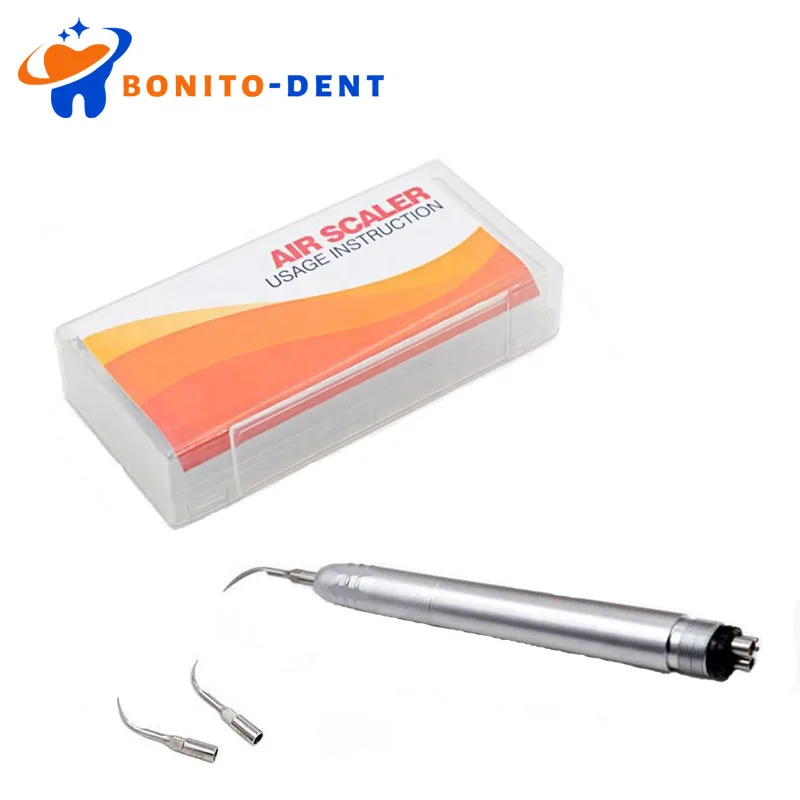 Détartreur dentaire à Air ultrasonique, 2 trous/4 trous, pièce à main, 3 embouts, outils de polissage, blanchiment des dents, outil en acier pour laboratoire de dentiste