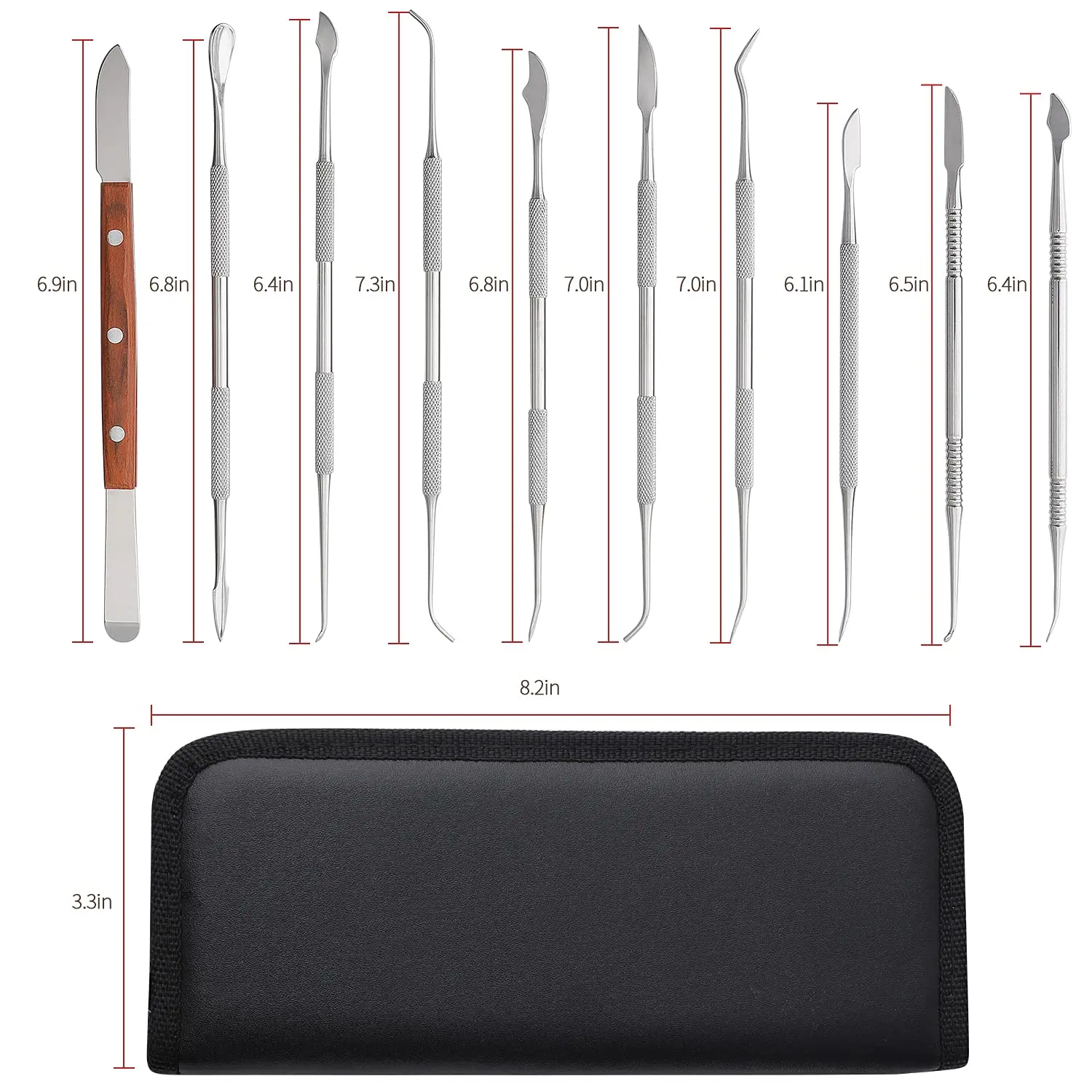 10pcs/set Dental Wax Carving Tools Spatula Plaster Knife Practical Versatile Teeth Whitening Kit Dentistry Instrument Tools