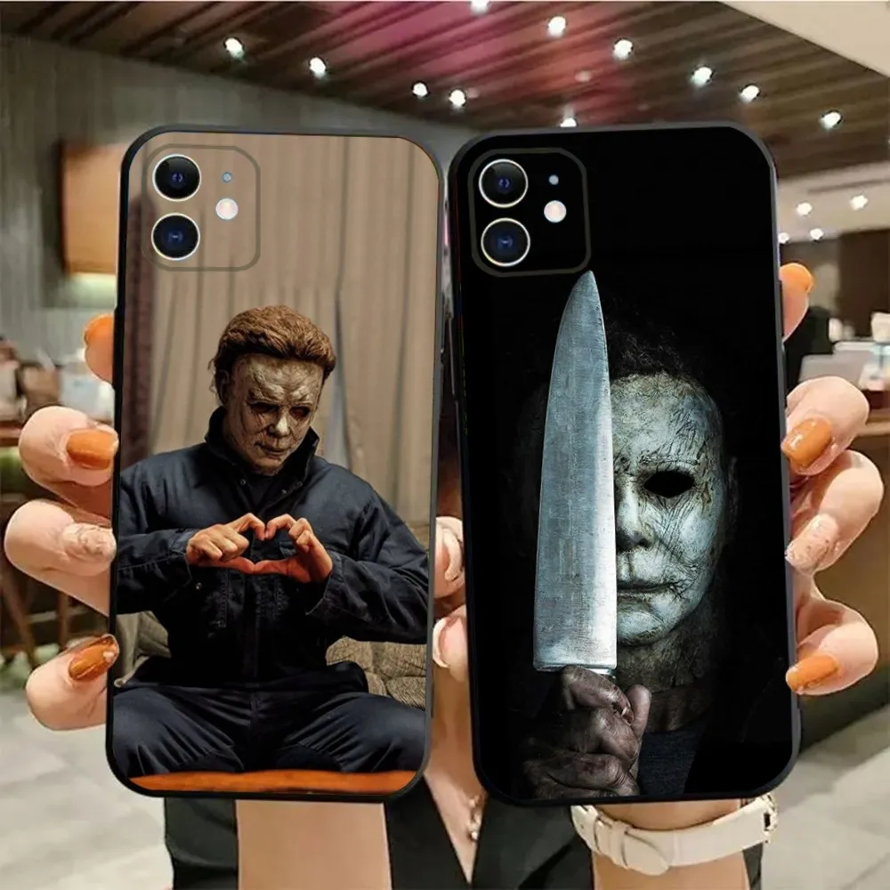 Michael Myers Horror H-Halloween  Phone Case For iPhone15,14,13,12,11,Pro,Max,Plus,Mini,X,XS,XR,8,7,6,S,Plus,SE Soft Black Case