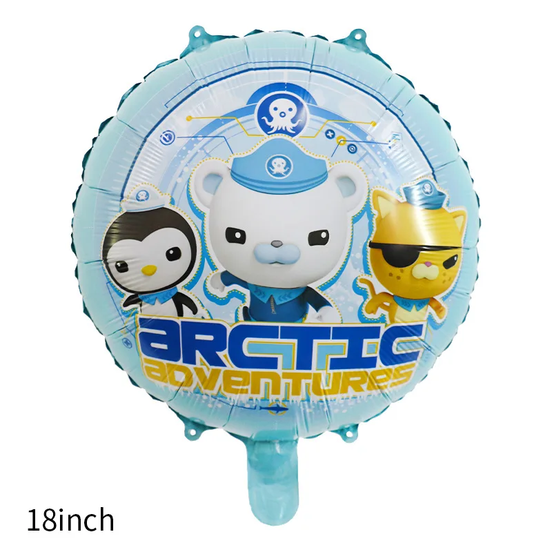 Balony Octonauts niedźwiedź polarny kot pingwin z foliowych lateksowych balony kreskówkowe zwierzęta morskie balony dzieci dekoracja urodzinowa