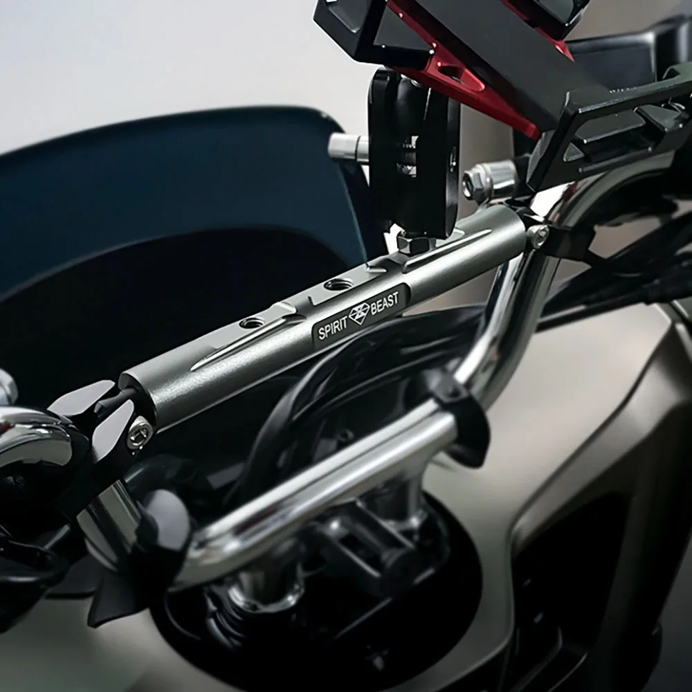 Spirit Beast 22mm Hand Motorcycle Strengthen Balance Handlebar Crossbar Phone Holder Bar For Honda PCX160 Suzuki Yamaha BMW
