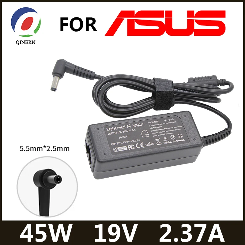 

19V 2.37A 45W Laptop AC Adapter DC Charger For ASUS X555 X555YA X451C X451MA X751 X705U X705NC X505B X756 X751NA Power Supply