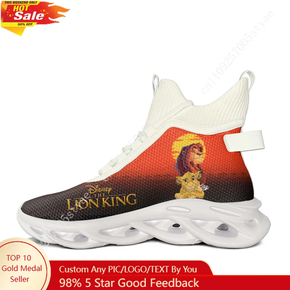 

Disney The Lion King Simba High Top Flats Sneakers Mens Womens Hiking Running Sneakers