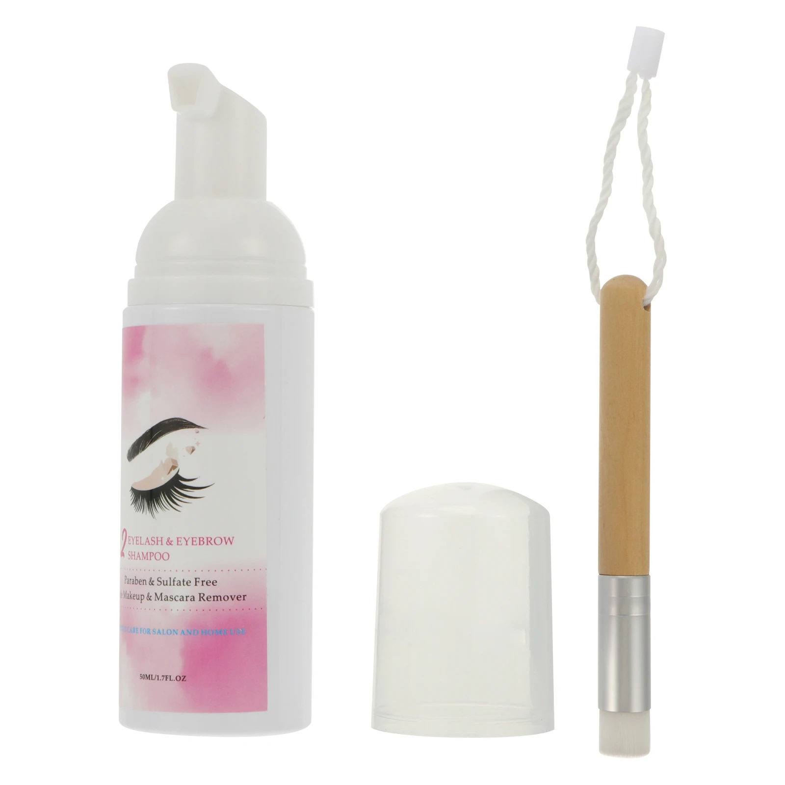 

Cleansing 50ml Brush Compact Lash Extension Shampoo Travel Eyelash Extension Eyelash Shampoo Enhancer Oil Removal