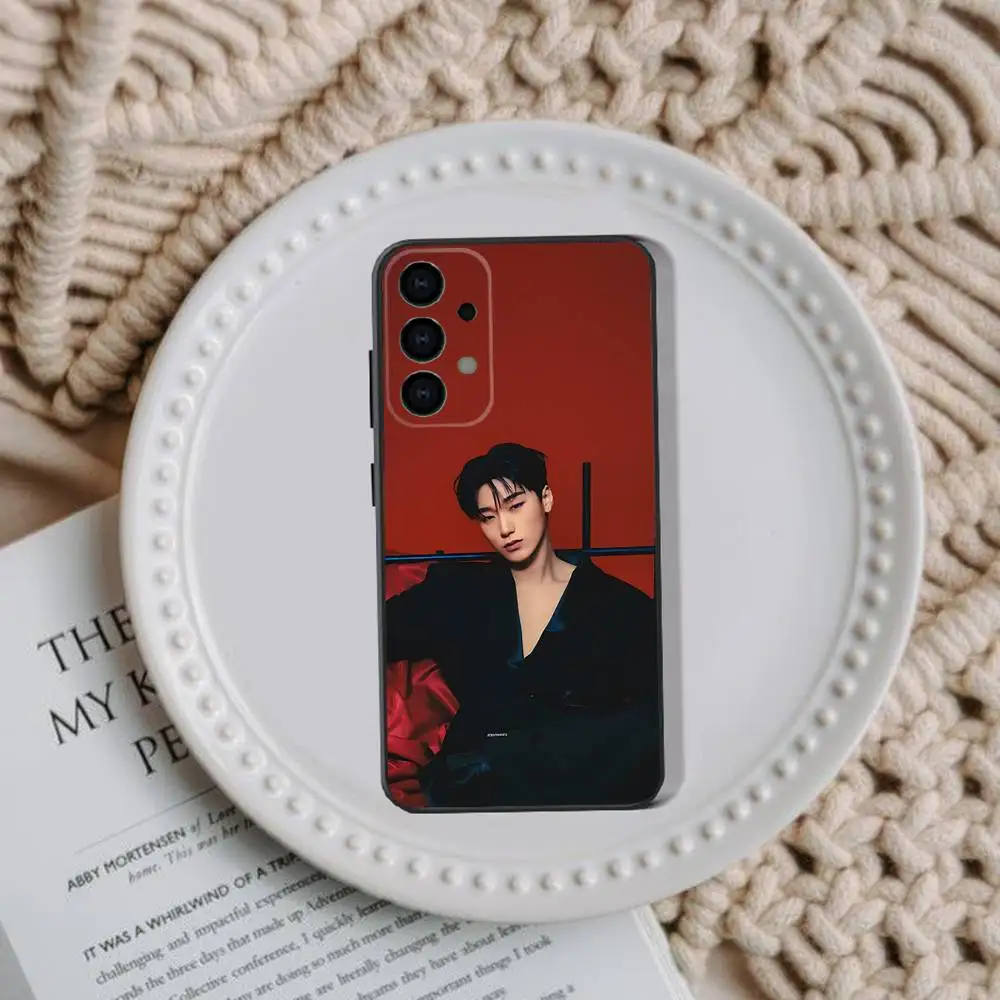 Heiße A-ATEEZ Kpop Handyhülle für Samsung Galaxy A73,31,32,72,41,53,52,71,22,5G,Note,J7,8,9 Soft Black Cover