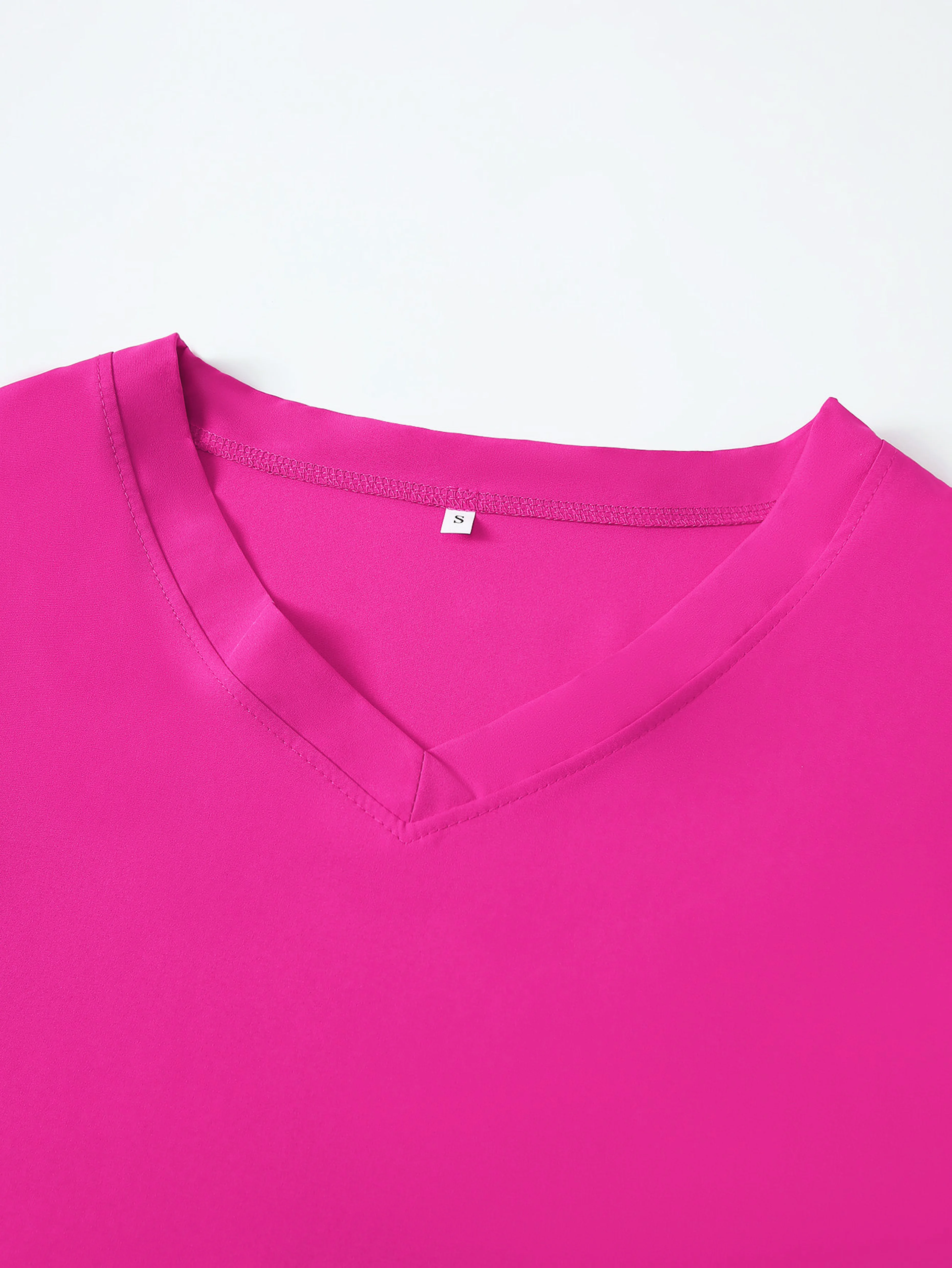 1 stücke Woven arbeitskleidung Frauen Krankenschwester Uniform Lange Shirts Tasche Vorne Tops Casual Kurzarm V-ausschnitt frauen Kleidung