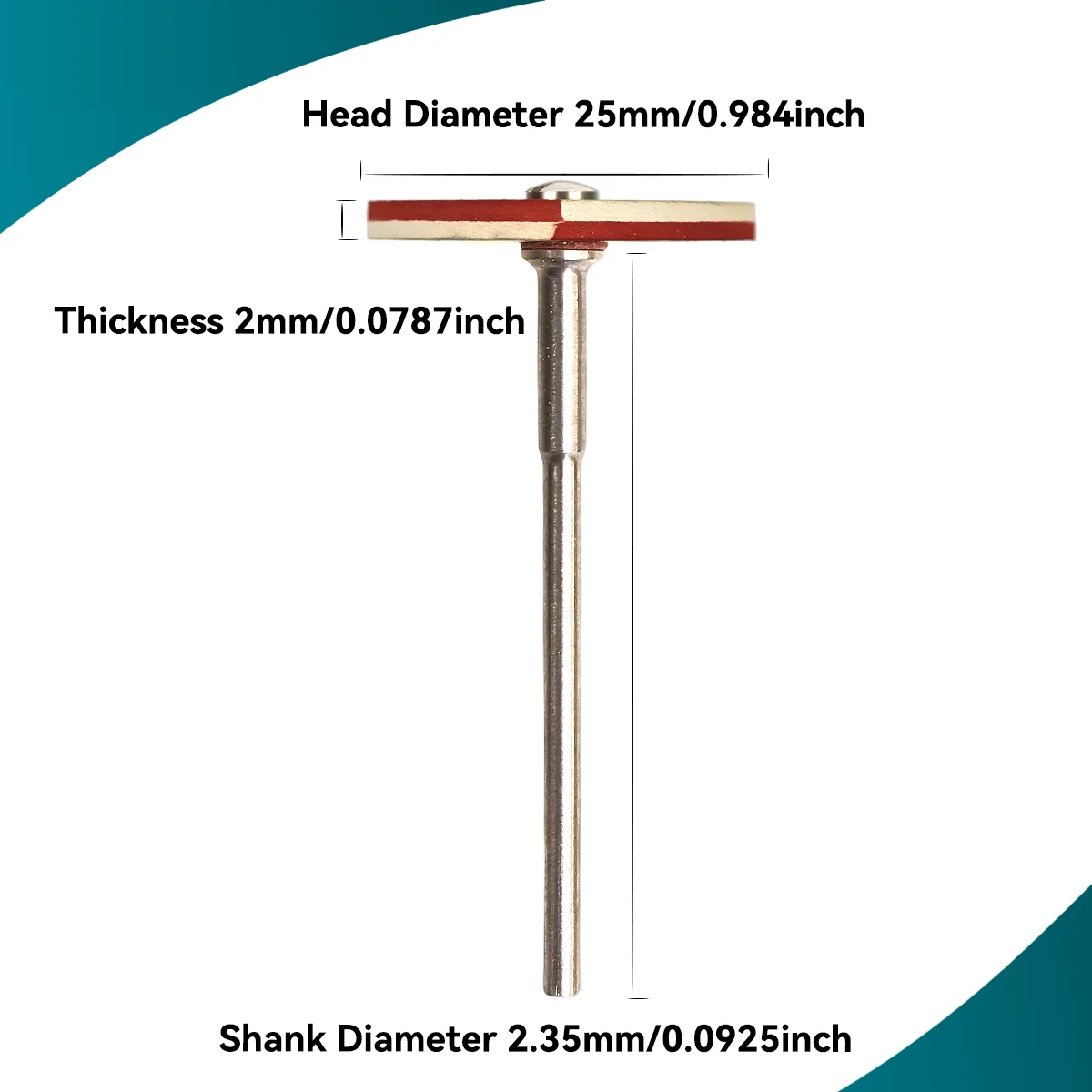 Dental Color Rubber Diamond Polishing Wheel Disc For Porcelain Zirconia Restorations HP 2.35mm 3/32inch Lab Dentistry Tools