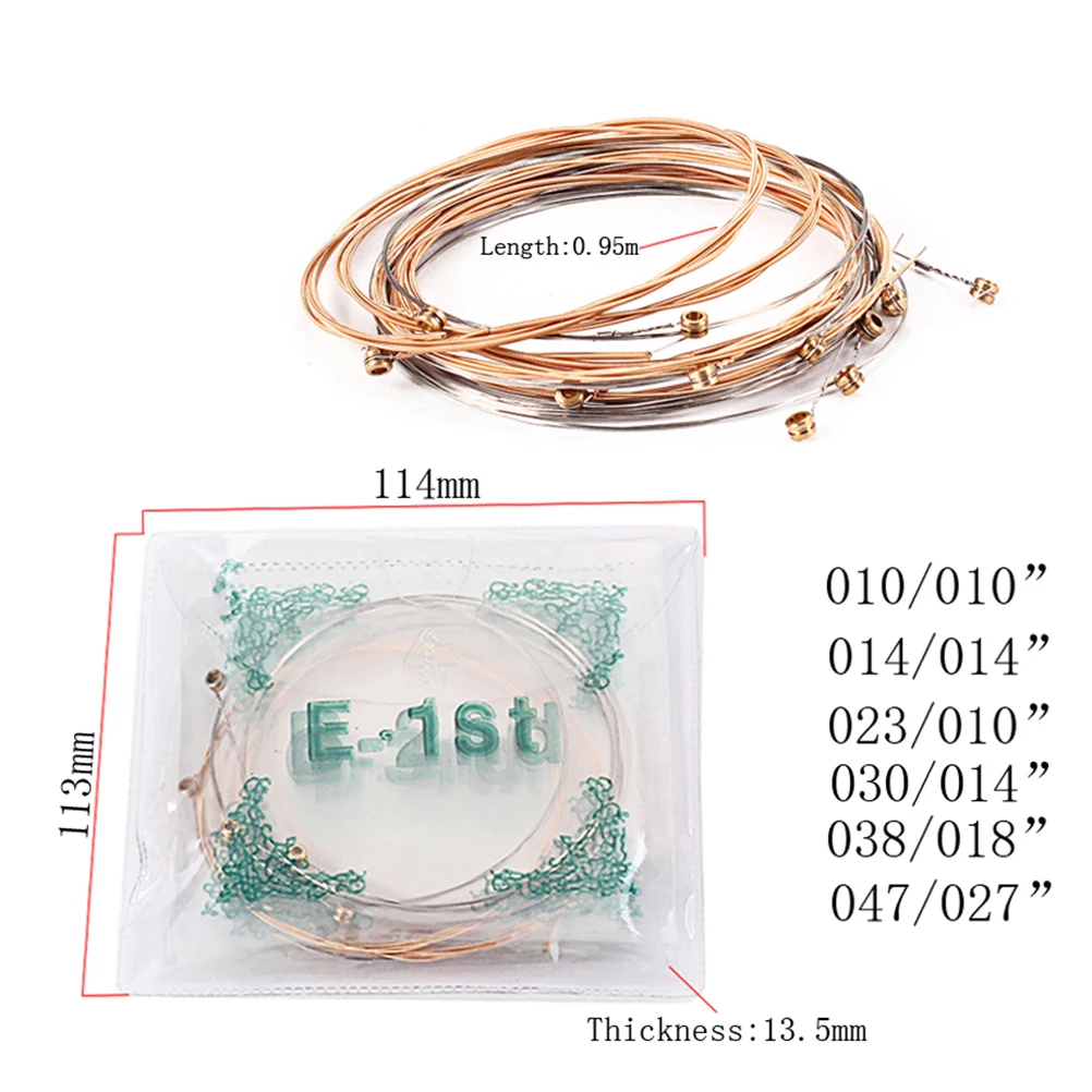 

12 Pcs Guitar Strings Silver Parts Earth Tones Clear Sound Accessories Anti-corrosion