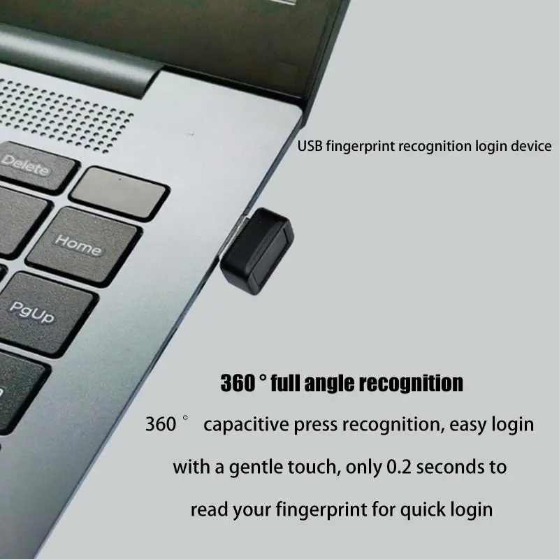 1Pcs USB Fingerprint Reader Module Portable Mini Security Key For Laptop PC Fingerprint Password Recognition Unlock