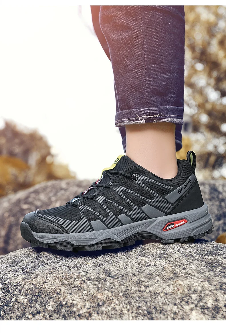 Unisex Neue Outdoor-Trekkingschuhe, Luxuriöse Designer-Freizeitschuhe, Rutschfeste Atmungsaktive Schnür-Wanderschuhe für Männer und Frauen, Komfortable Waldschuhe – Detail 22