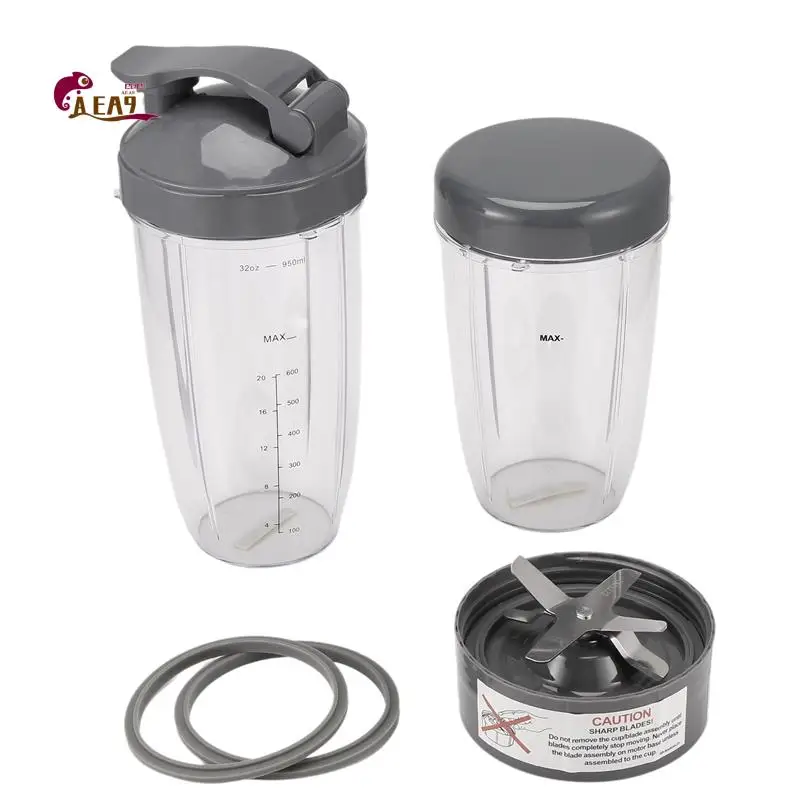 

AEA9-Blender Replacement Parts For Nutribullet Blenders 600W/900W/PRO - Extractor Blade & 32Oz Huge Cups & 24Oz Huge Cups