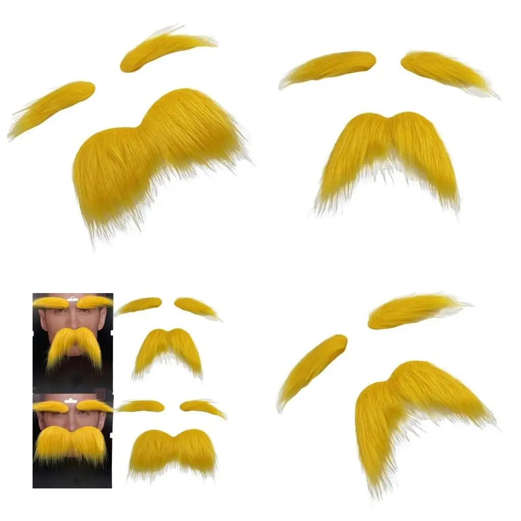 

R1WE Halloween Cosplay Costume Accessories, Adhesive Moustache for Kid Adult