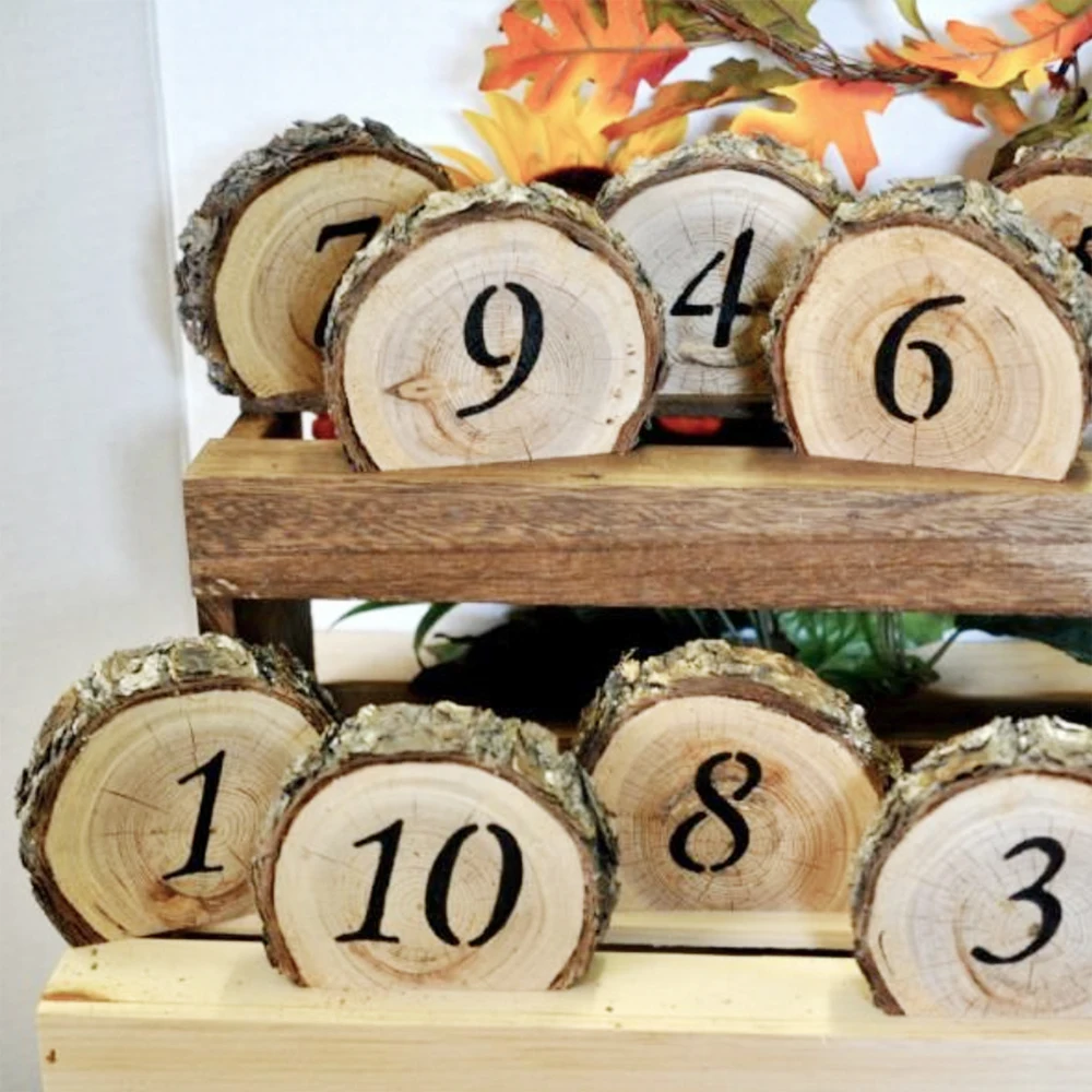 1-10 Wooden Table Numbers Table Cards Wedding Reception Table Centerpieces For Wedding Hotels Party Wedding Table Decorations