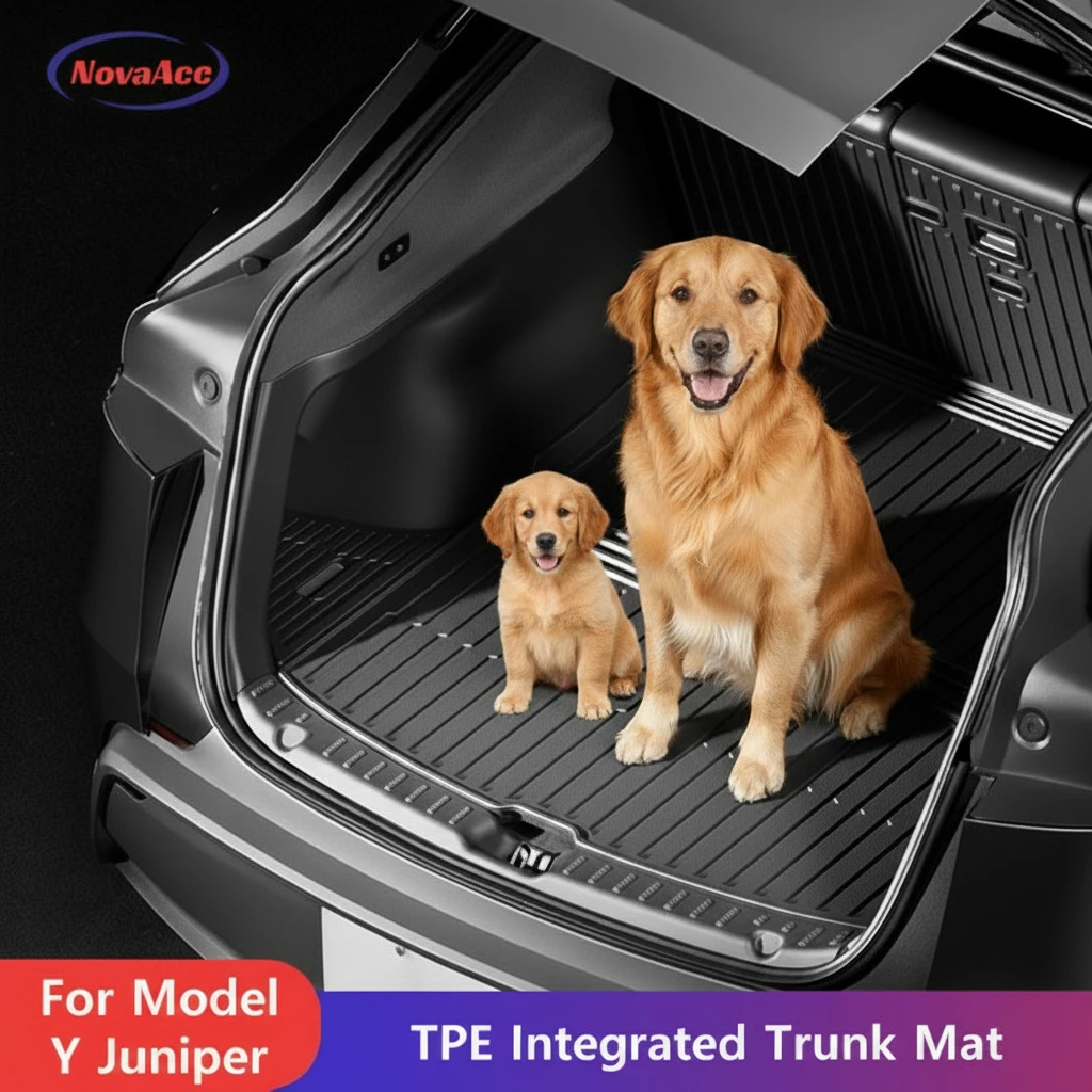 

TPE Integrated Trunk Mat For Tesla Model Y Juniper 2025 Car Double Layer Floor Carpets Wear - Resistant Cargo Protection Liner