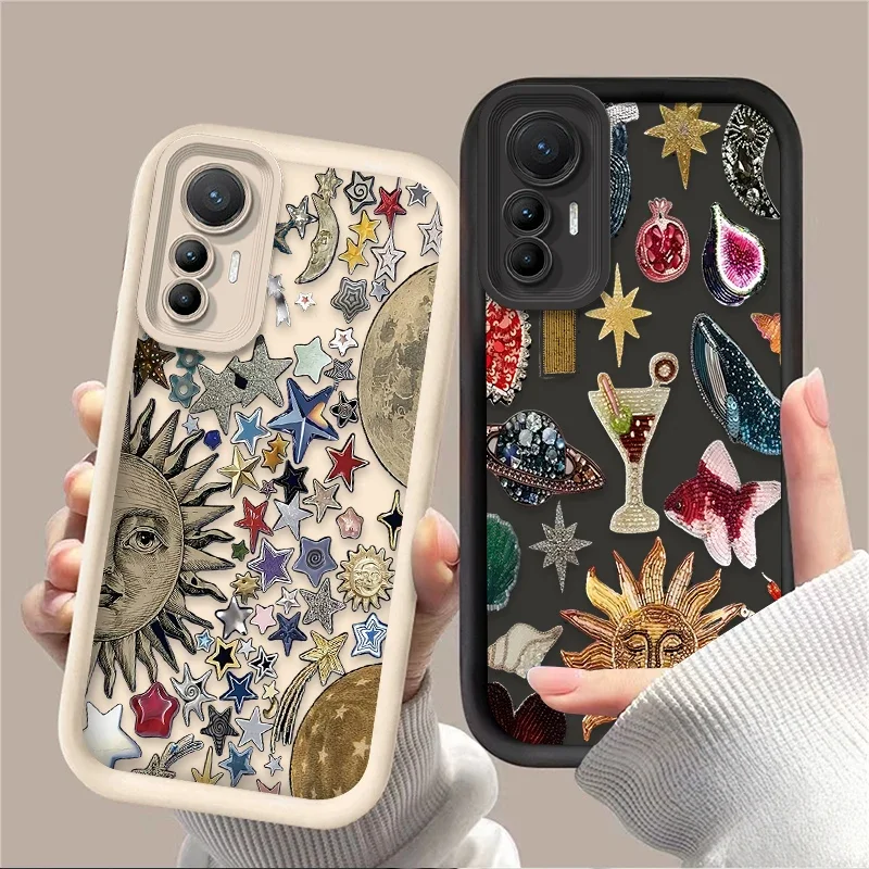 Case for Xiaomi 14T 13T 12T 11T 13 12 11 Lite 5G NE POCO X6 X5 F6 F5 F3 X4 GT X3 NFC M5S C65 M6 Pro 4G Planet Sun Cocktail Print