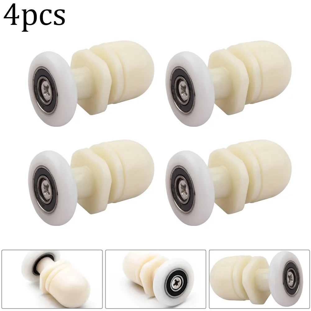 4 Pcs 19mm 23mm 25mm Shower Door Rollers Runners Wheels Pulleys Sliders Eccentric For Long Lasting Easy Glide Rollers