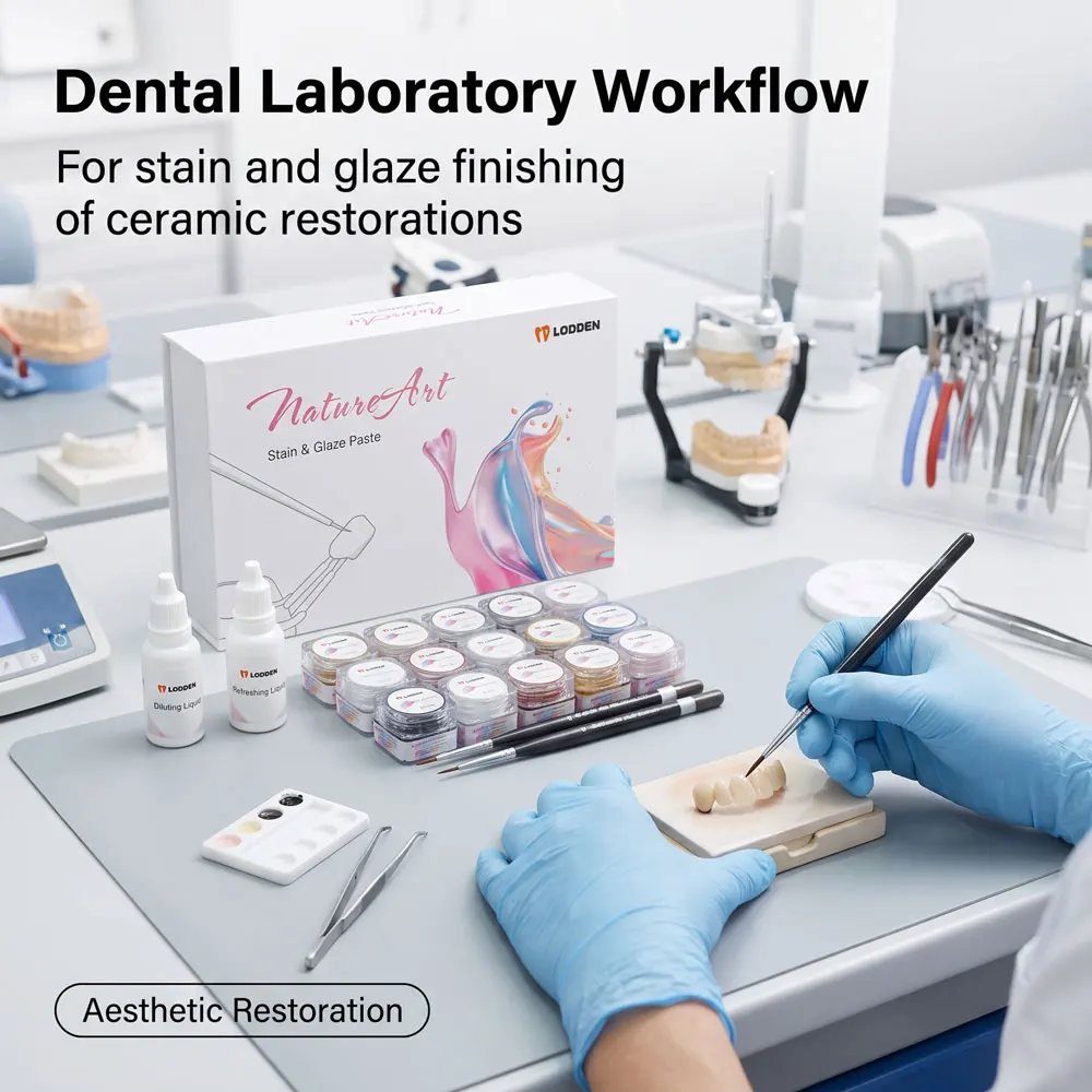 Zdjęcie 6: Zestawy past ceramicznych do barwienia i glazury do zębów z cyrkonu i dwukrzemianu litu, materiały do laboratorium dentystycznego, zestaw estetyczny Lodden.