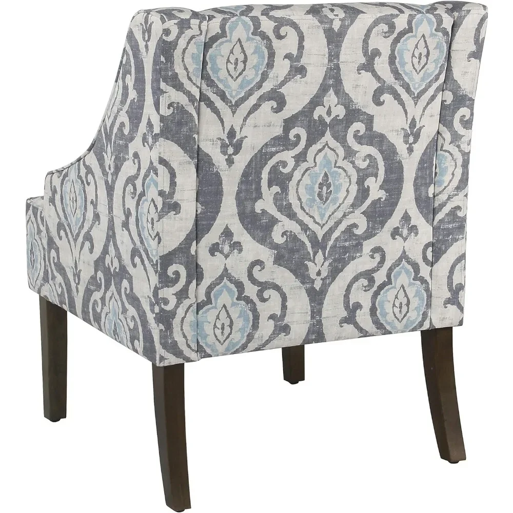 Velvet Swoop Arm Accent Chair Living Room Chairs Suri Blue Freight Free Furniture Lounge Home