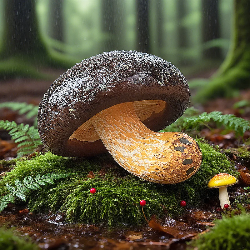 Oenux Simulated Mushroom Model Vegetable Houseplay Mushrooms Artificial Fly Agaric Matsutake Collection Desktop Ornament
