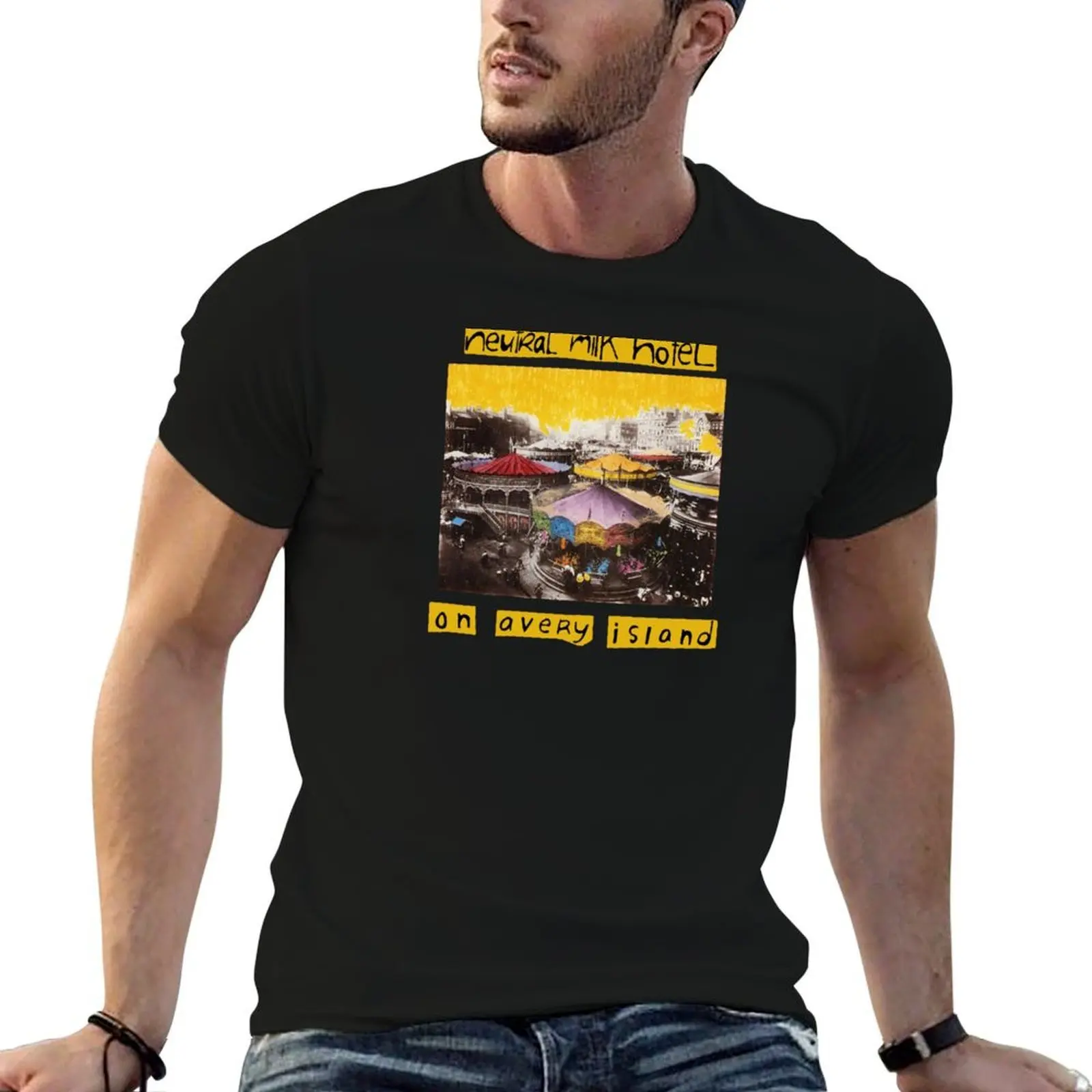 

Neutral Milk Hotel - On Avery Island T-Shirt anime t shirts oversize t shirt man cotton cotton t shirt pack T-Shirt
