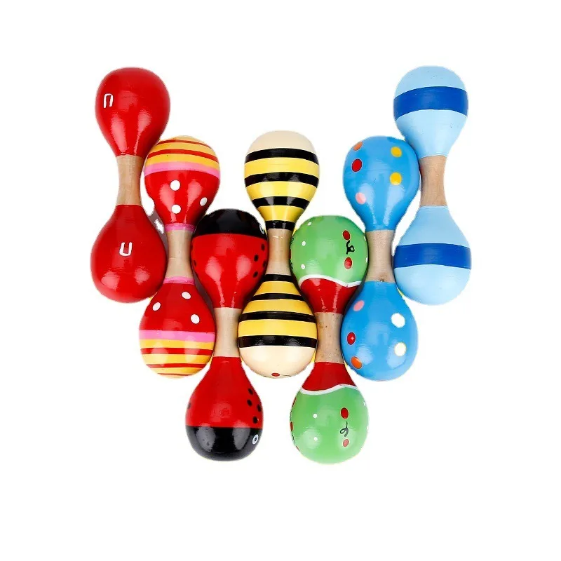 

Wooden Rattles for Kids Montessori Baby Toys Educational Baby Toy for Newborn Musical Rattle Bell Development BabyToys 0-12 M