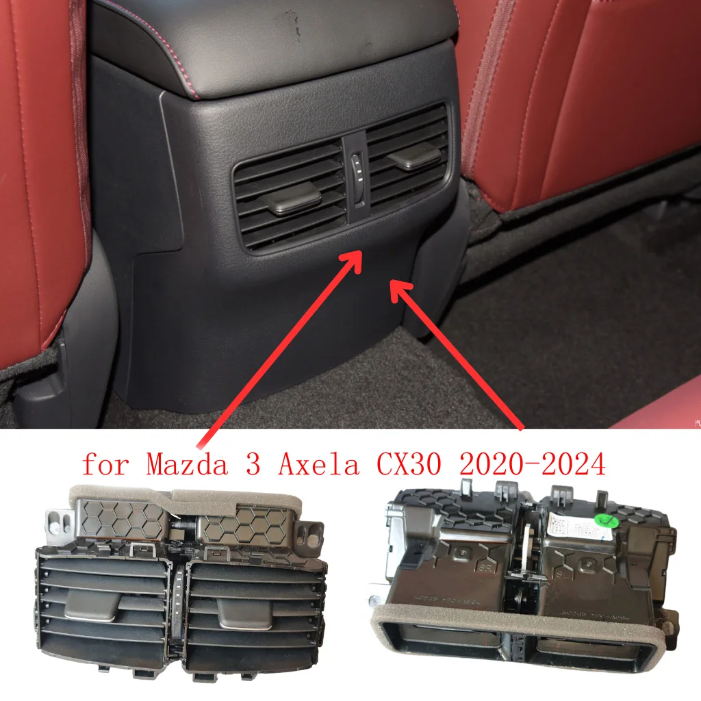 

Автомобильные аксессуары: Вентиляционные решетки кондиционера для Mazda 3 Axela CX30 2020-2024, задние воздуховоды кондиционера