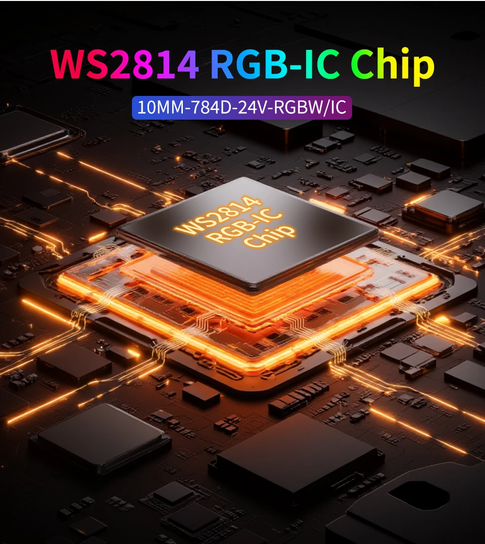 DC24V COB LED Strip Light WS2814 784Leds/m Addressable IC RGBW RGBNW RGBWW Flexible Dream Colors FOB COB Tape RA90