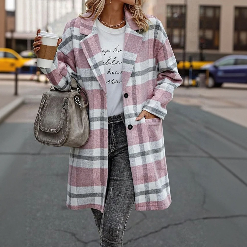 

Casual Woolen Coat Unisex Stylish Outerwear for Autumn Winter Season No Decoration Simple Design Fashionable Trend