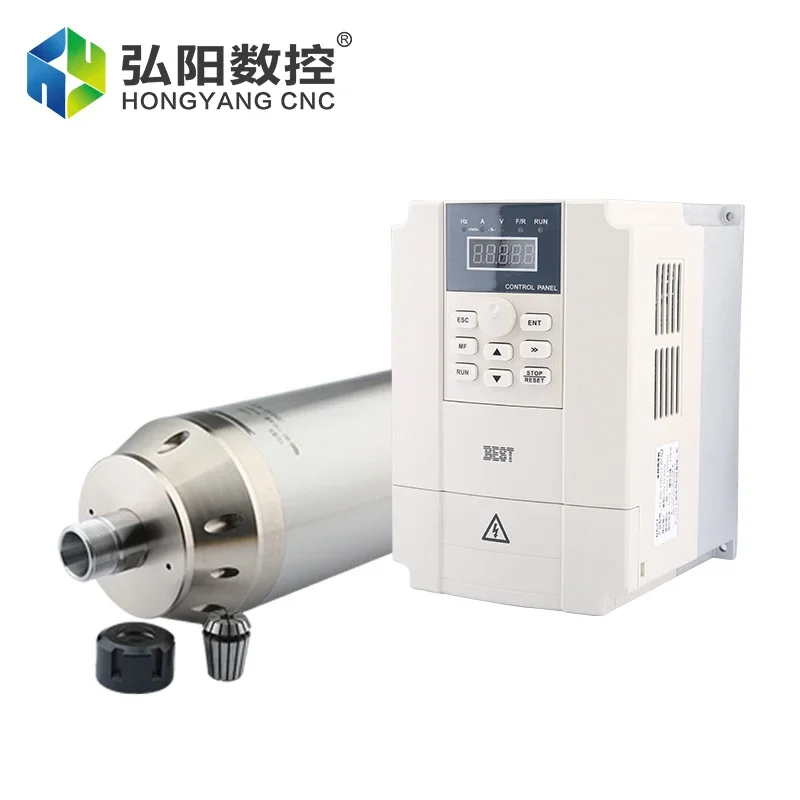 Hycnc spindle motor kit 3.7kw high-speed stone water-cooled spindle motor 24000 with 4.0kwBEST inverter