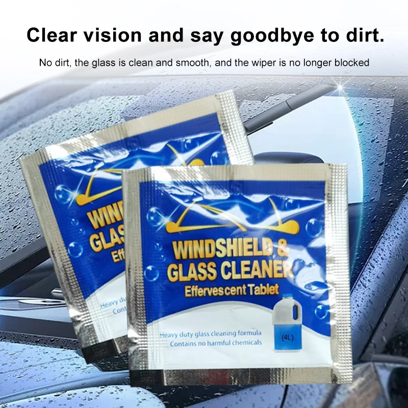 Car Vehicles Windshield Solid Soap Piece Window Glass Washing Cleaning Paint Protective Foil Effervescent Tablets Wash