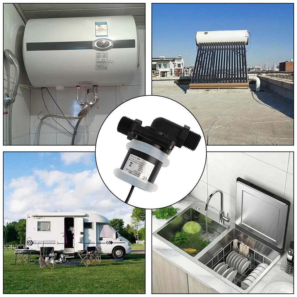 Micro pompa ad acqua sommergibile Pompa ad acqua a motore solare senza spazzole DC 12V 24V Scaldabagno Doccia Riscaldamento a pavimento Pompa booster