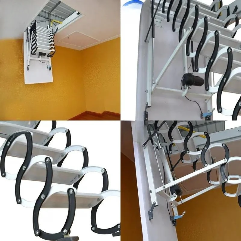 Retractable Loft Stairs Professional Steel Folding Staircase for Attic Home Use Durable Space Saving Solution Easy