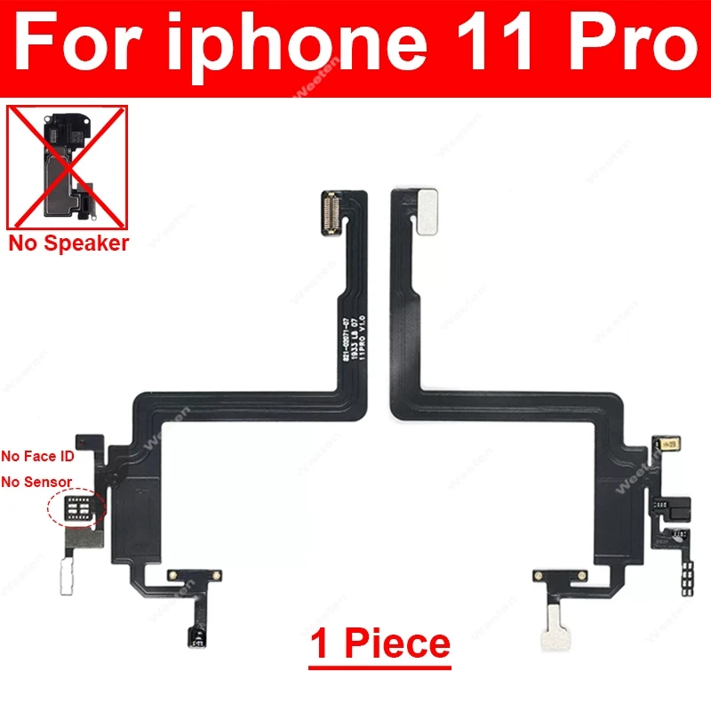 For iPhone X XR XS Max 11 12 13 Pro Max 12 13Mini Earpiece Flex Proximity Sensor Empty Flex Cable Without Earpiece Speaker