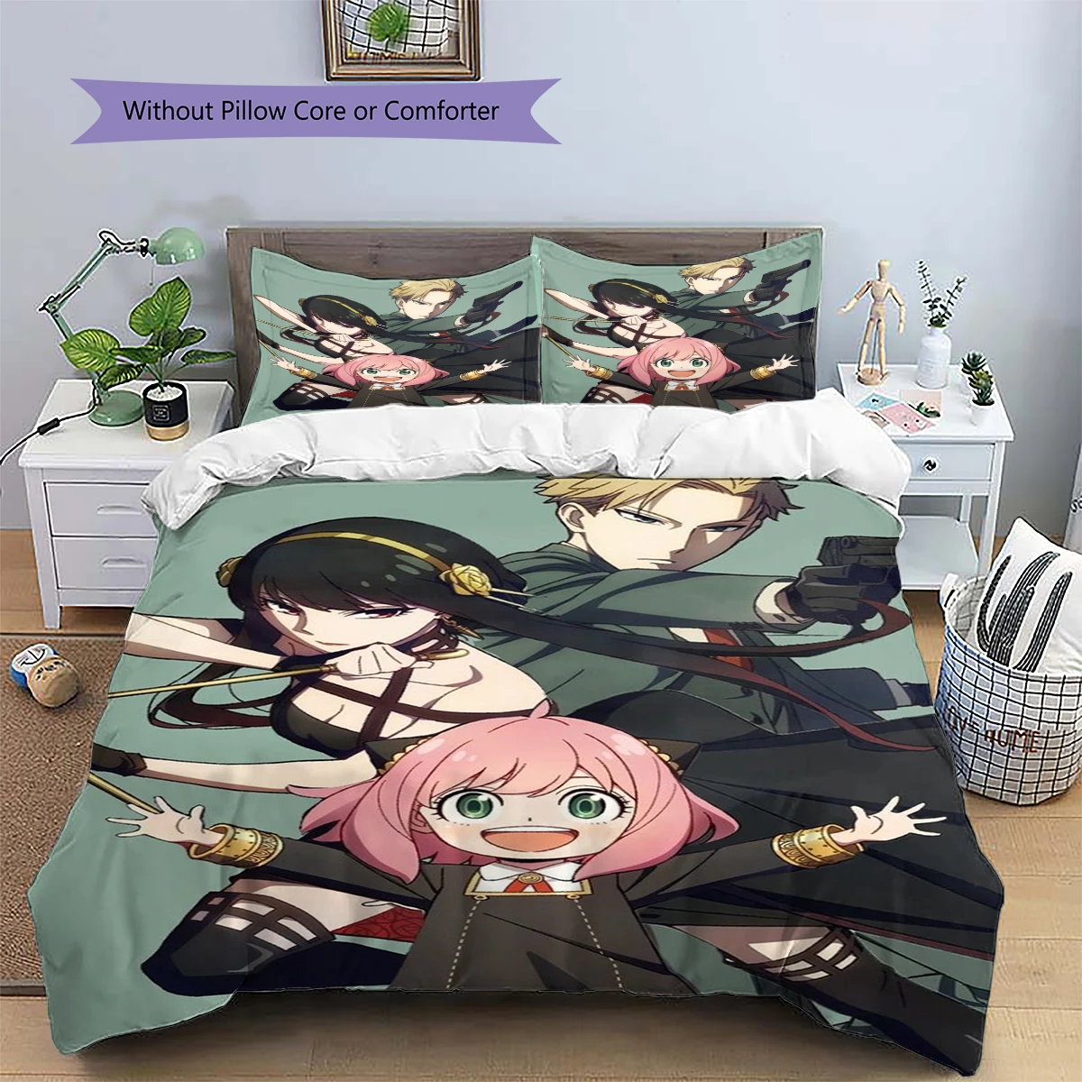 SPY×FAMILY Bedroom Decor Anime Patterned Duvet Cover Set & Pillowcase Nice Fan Gift Daily Use -xia71