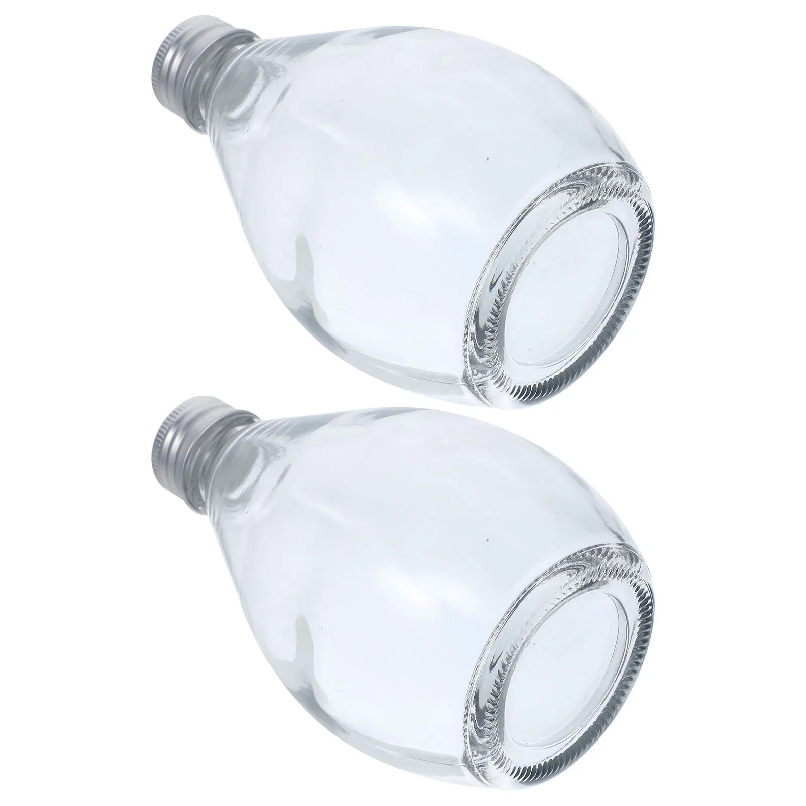 

2Pcs Aromatherapy Glass Bottle Transparent DIY Wishing Jar Household Storage Container for Crafts Small Items Glass Bottles