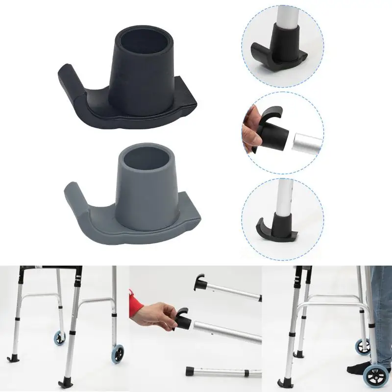 1個入り滑り止め杖用底パッドカバー、歩行器用グライド、折りたたみ式杖用交換部品