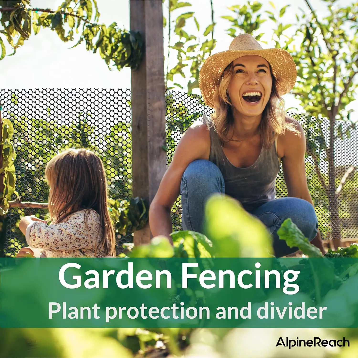 Plastic Wire Mesh Fence Roll 1.3ft x 30ft with Zip Ties for Poultry, Dogs, Rabbit Barrier & Gardening