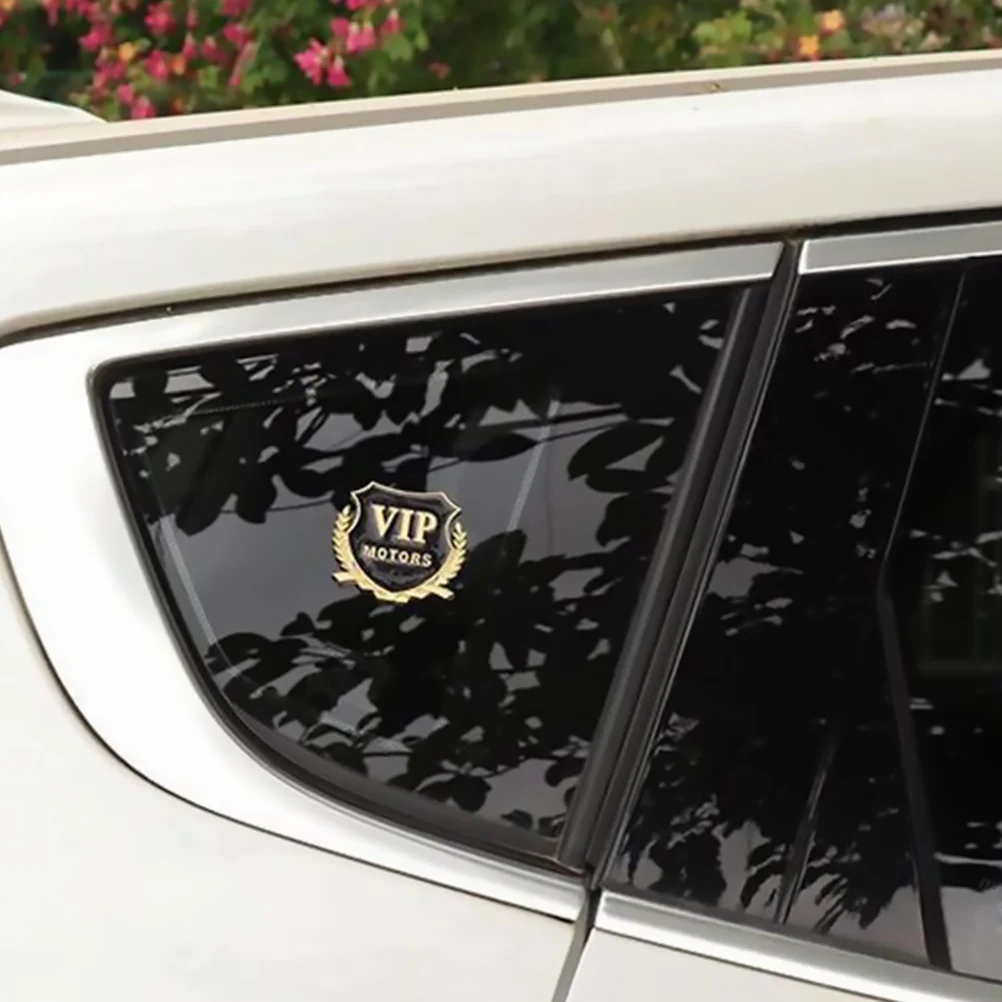

2Pcs Metal Vip Car Logo Sticker Auto Body Decal Peel Resistant Fashion Gift for Cars Car Logo Sticker Body Auto Decor